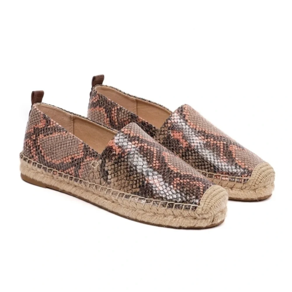 Sam Edelman Khloe Espadrille Flats Cushioned Slip On Braided Jute Heel Sz 6